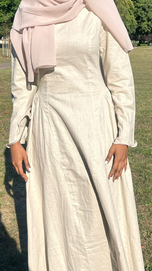 Linen cotton blend dress