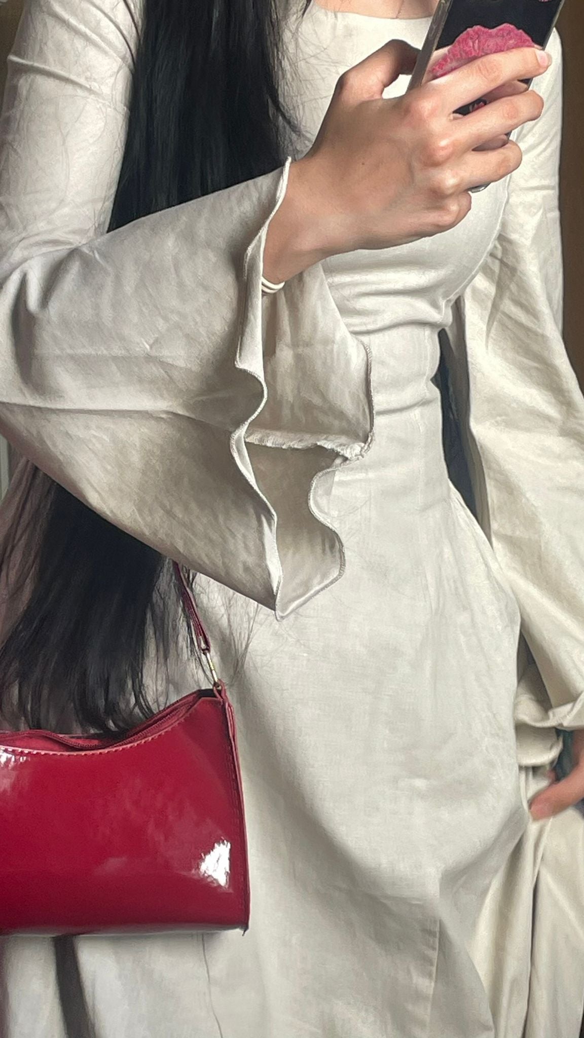 Linen cotton blend dress