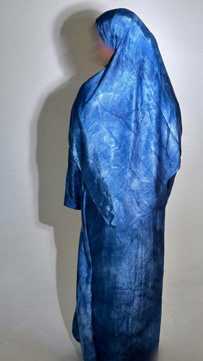 3 piece abaya set in Navy blue