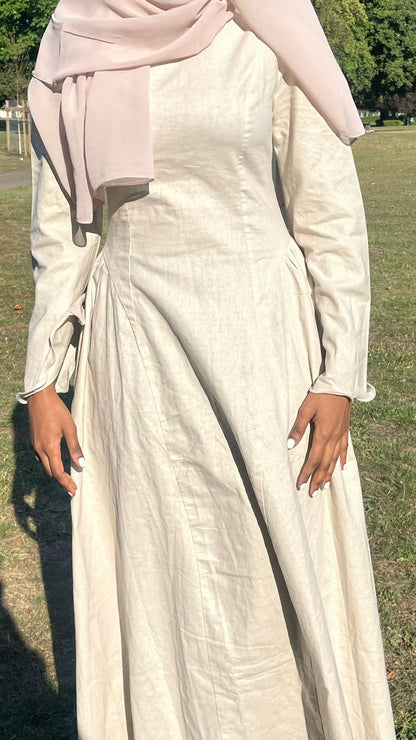 Linen cotton blend dress