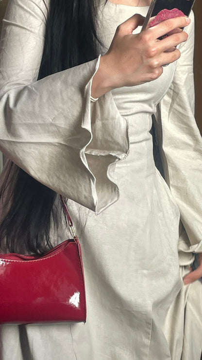 Linen cotton blend dress